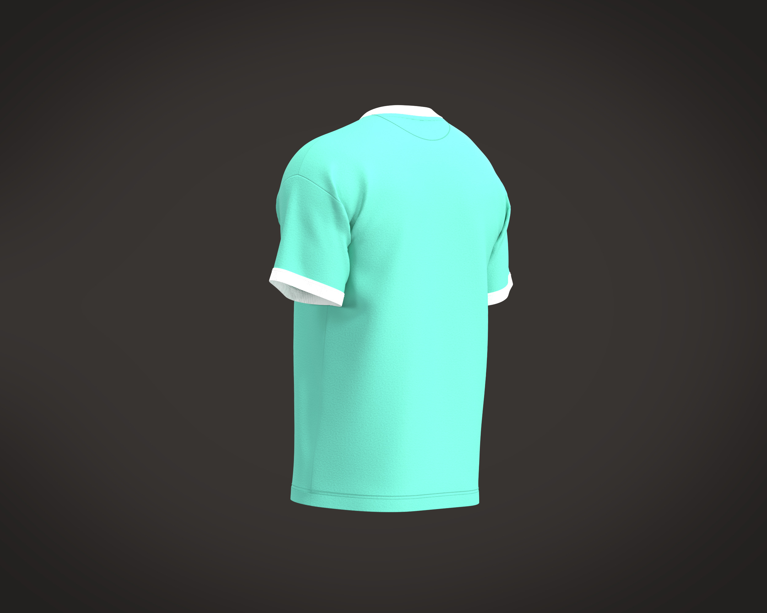 Mens Pant with elastic waist and detailing 3D model_5