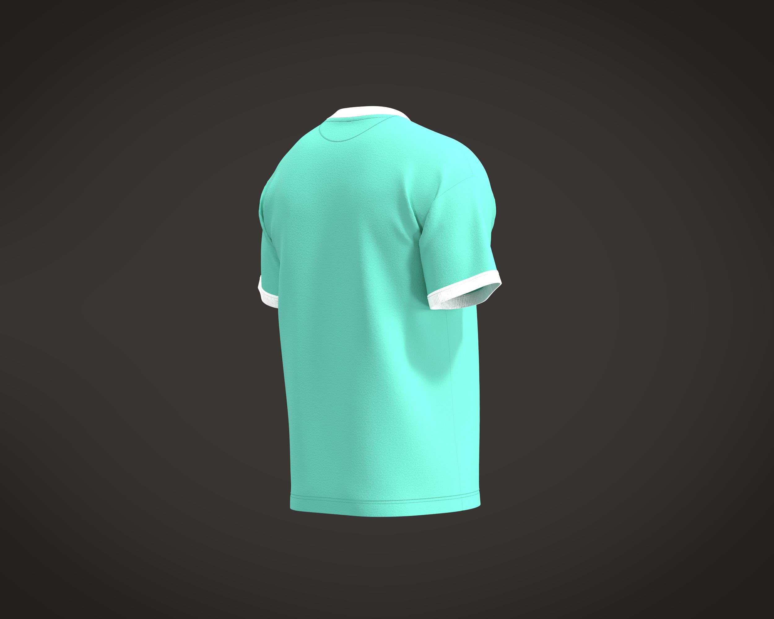 Mens Pant with elastic waist and detailing 3D model_3