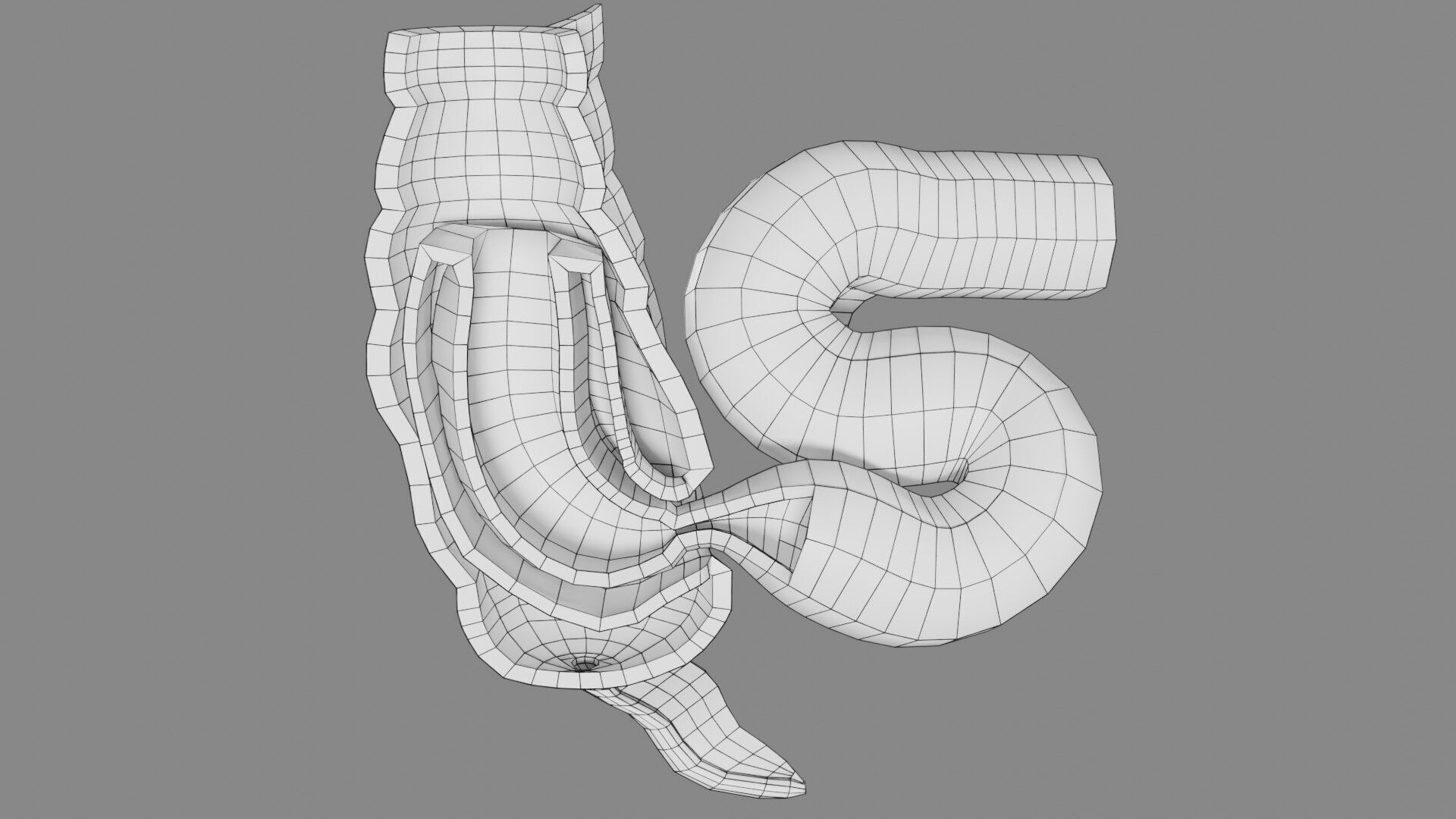 Intussusception intestine ileocolic obstruction Low-poly 3D model_54