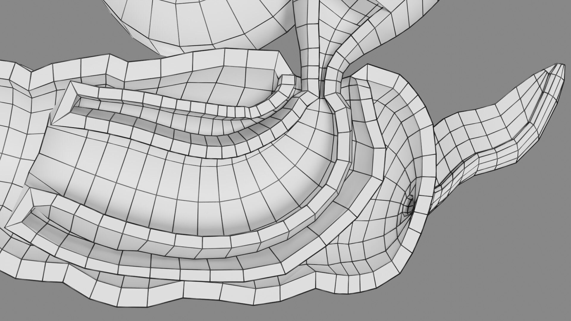 Intussusception intestine ileocolic obstruction Low-poly 3D model_62