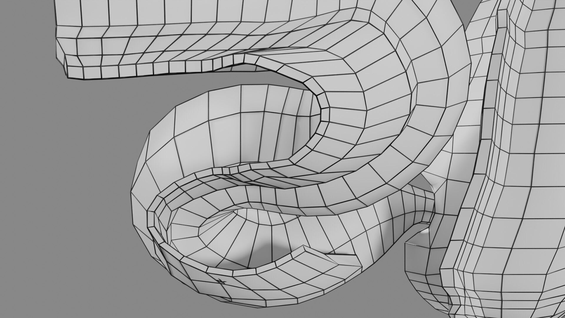 Intussusception intestine ileocolic obstruction Low-poly 3D model_60
