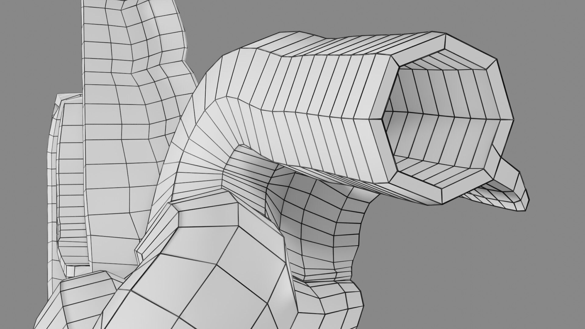 Intussusception intestine ileocolic obstruction Low-poly 3D model_59