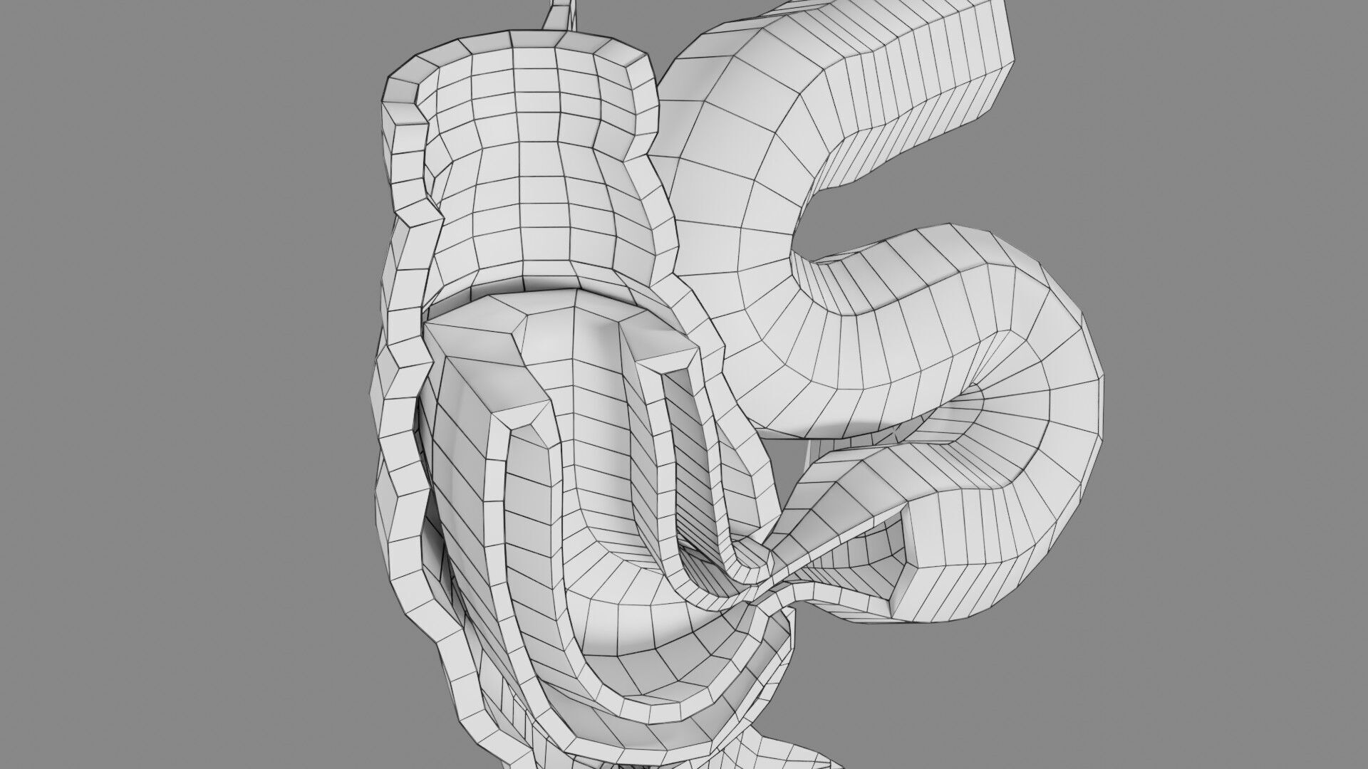 Intussusception intestine ileocolic obstruction Low-poly 3D model_66