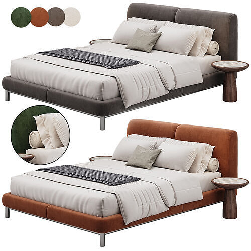MARGOT 160 Bed By Domkapa 3D model