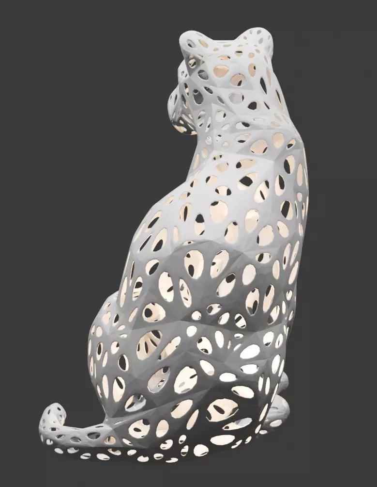 Voronoi  Leopard 3D print model_0