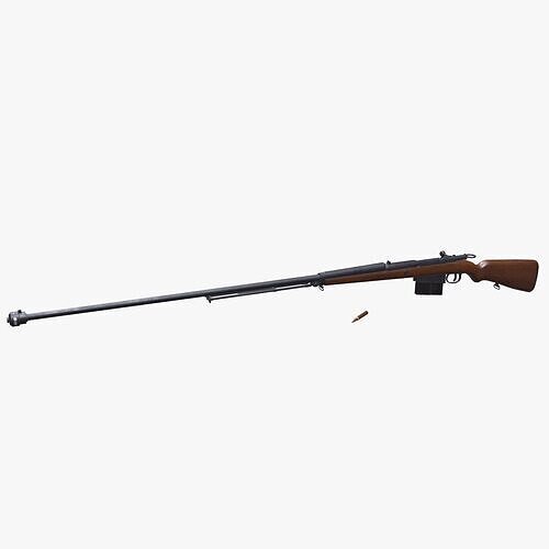Wz 35 Anti-tank Rifle 1939 Low-poly PBR Low-poly 3D model
