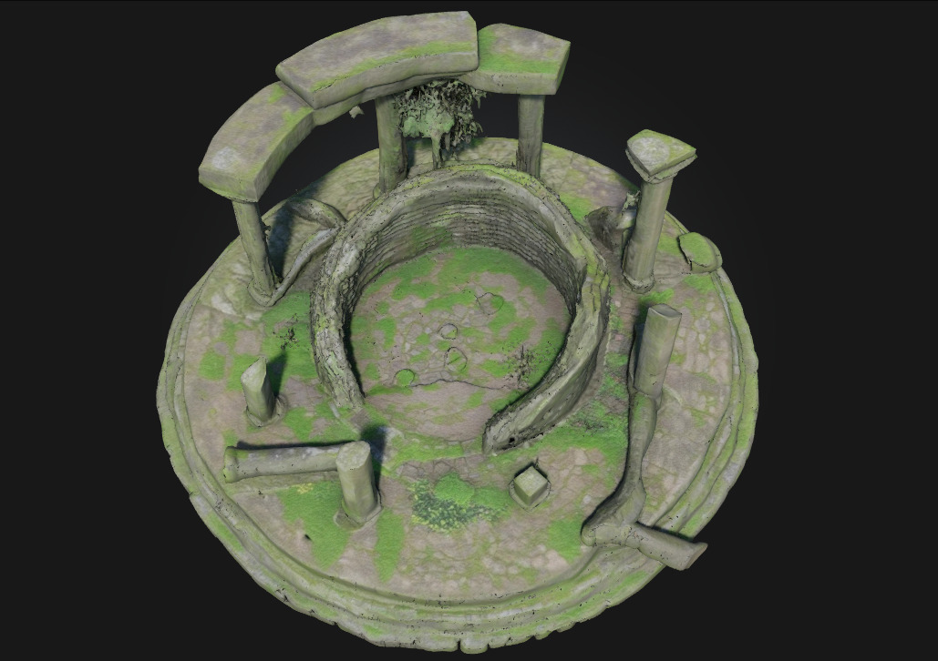 Ancient Ruins Circle Echoes of a Lost Civilization 3D model_4
