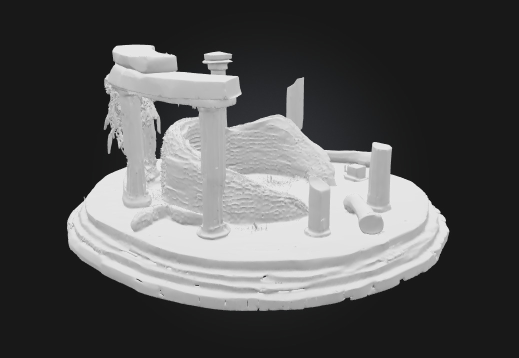 Ancient Ruins Circle Echoes of a Lost Civilization 3D model_7