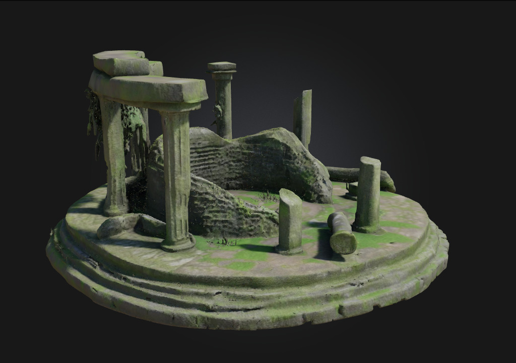 Ancient Ruins Circle Echoes of a Lost Civilization 3D model_1