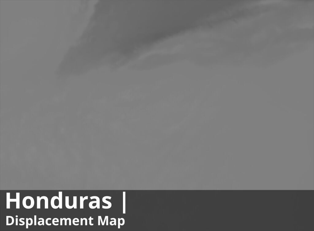 Honduras FBX 3D printable mesh and Displacement 8k Maps Texture_1