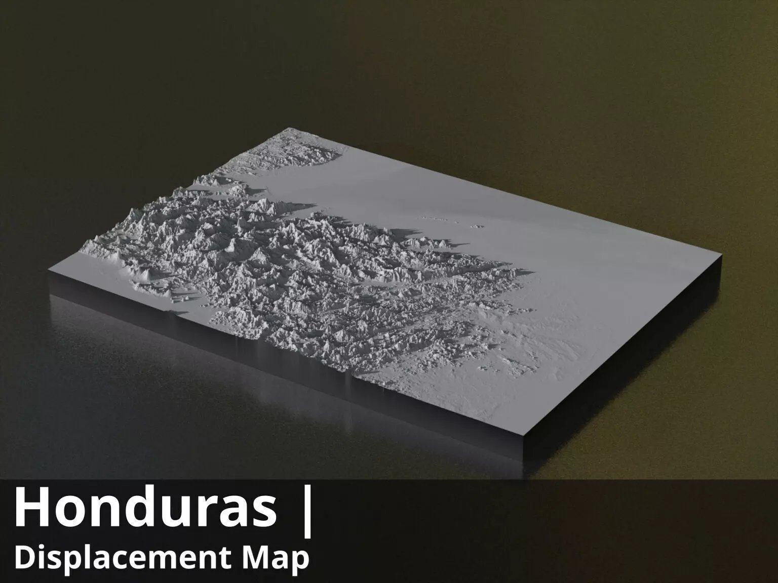 Honduras FBX 3D printable mesh and Displacement 8k Maps Texture_0