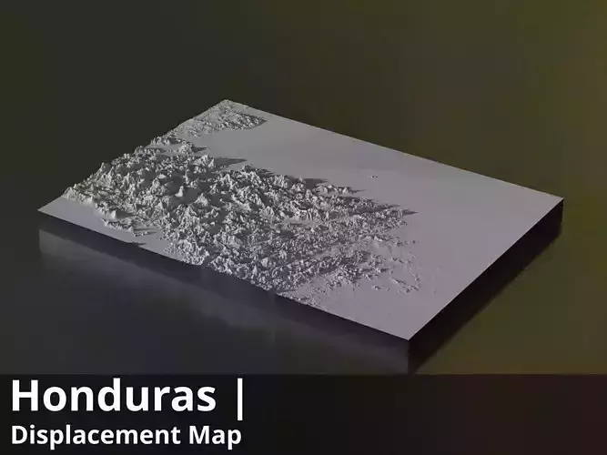Honduras FBX 3D printable mesh and Displacement 8k Maps