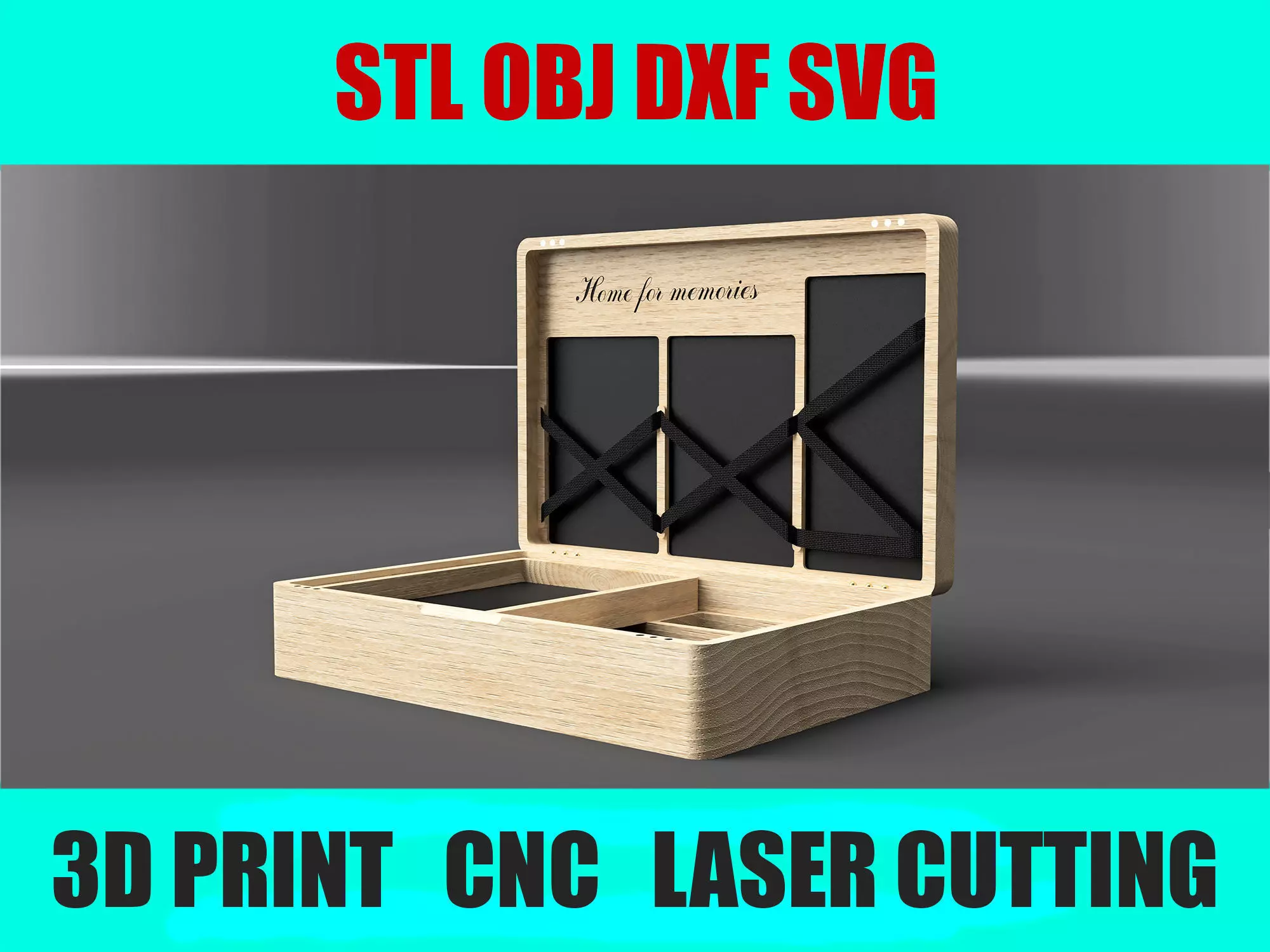 Family Treasure Box 3D Model For CNC and 3D Print 3D print model