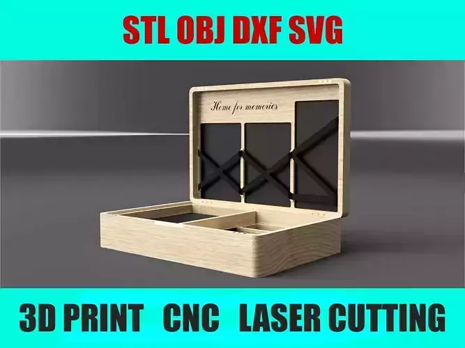 Family Treasure Box  3D Model  For CNC and 3D Print