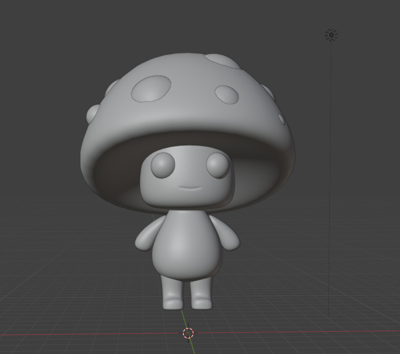 Mushroom Buddy Low-poly 3D model_3