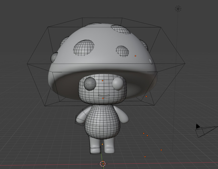 Mushroom Buddy Low-poly 3D model_5