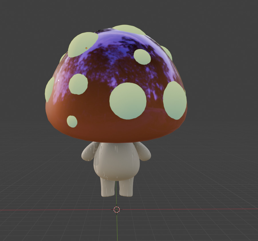 Mushroom Buddy Low-poly 3D model_2