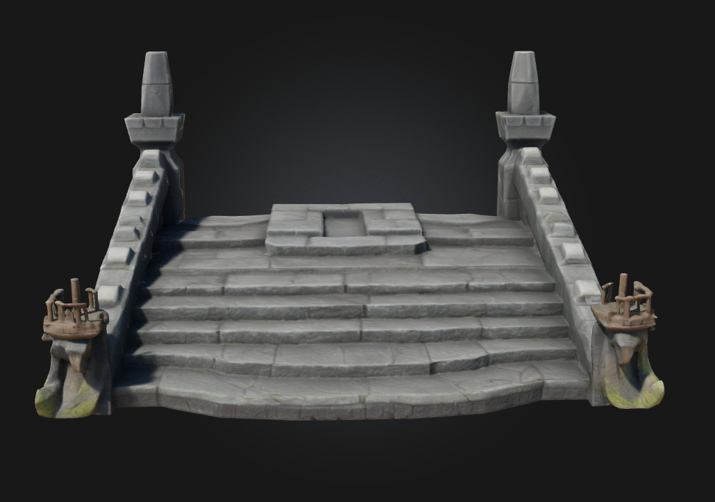 Ancient Stepped Altar  Sacred Heights of Forgotten Rituals 3D model_2