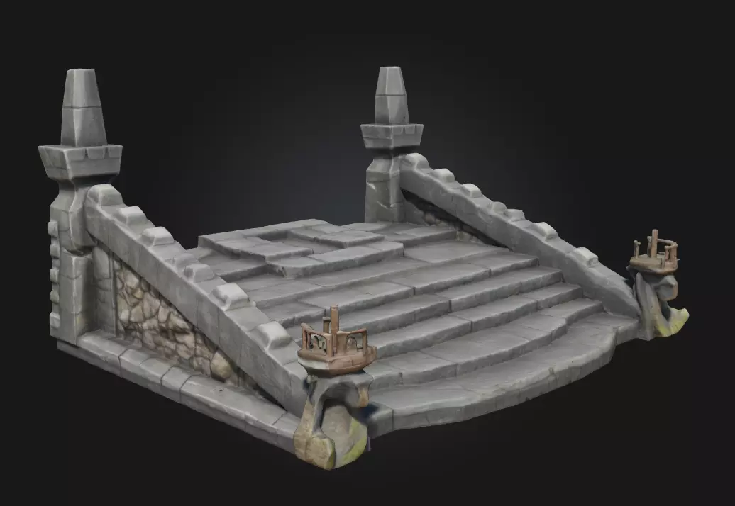 Ancient Stepped Altar  Sacred Heights of Forgotten Rituals 3D model_0