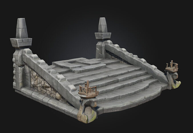 Ancient Stepped Altar  Sacred Heights of Forgotten Rituals 3D model