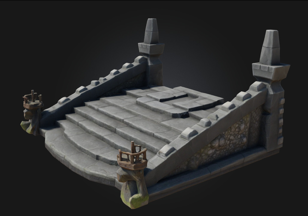 Ancient Stepped Altar  Sacred Heights of Forgotten Rituals 3D model_1