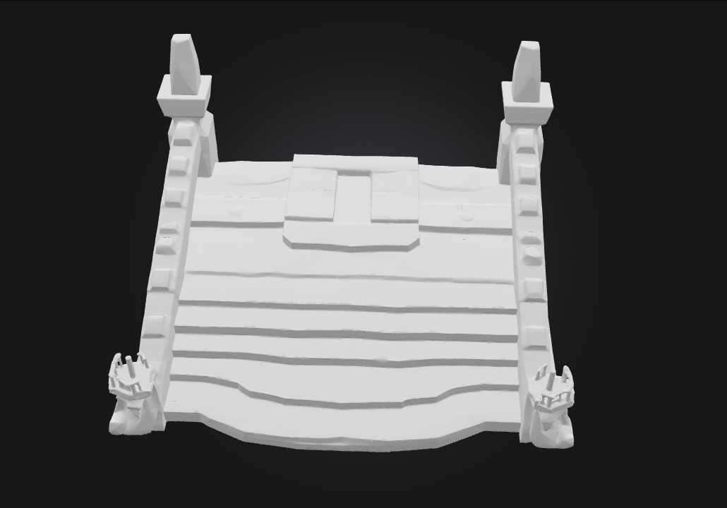 Ancient Stepped Altar  Sacred Heights of Forgotten Rituals 3D model_7