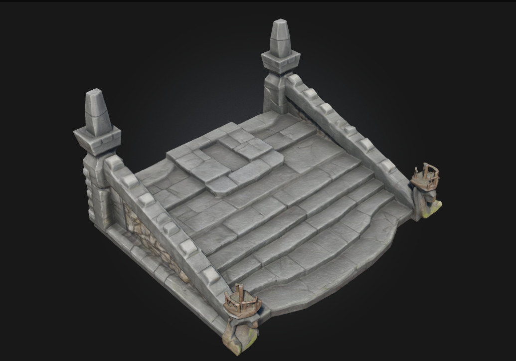 Ancient Stepped Altar  Sacred Heights of Forgotten Rituals 3D model_6