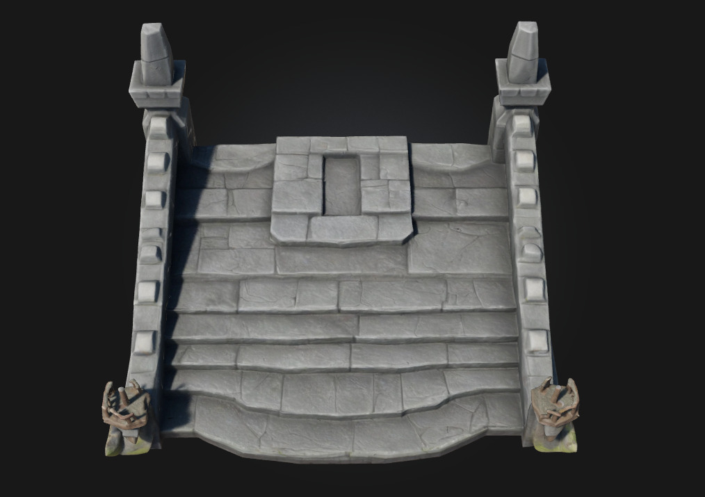 Ancient Stepped Altar  Sacred Heights of Forgotten Rituals 3D model_5