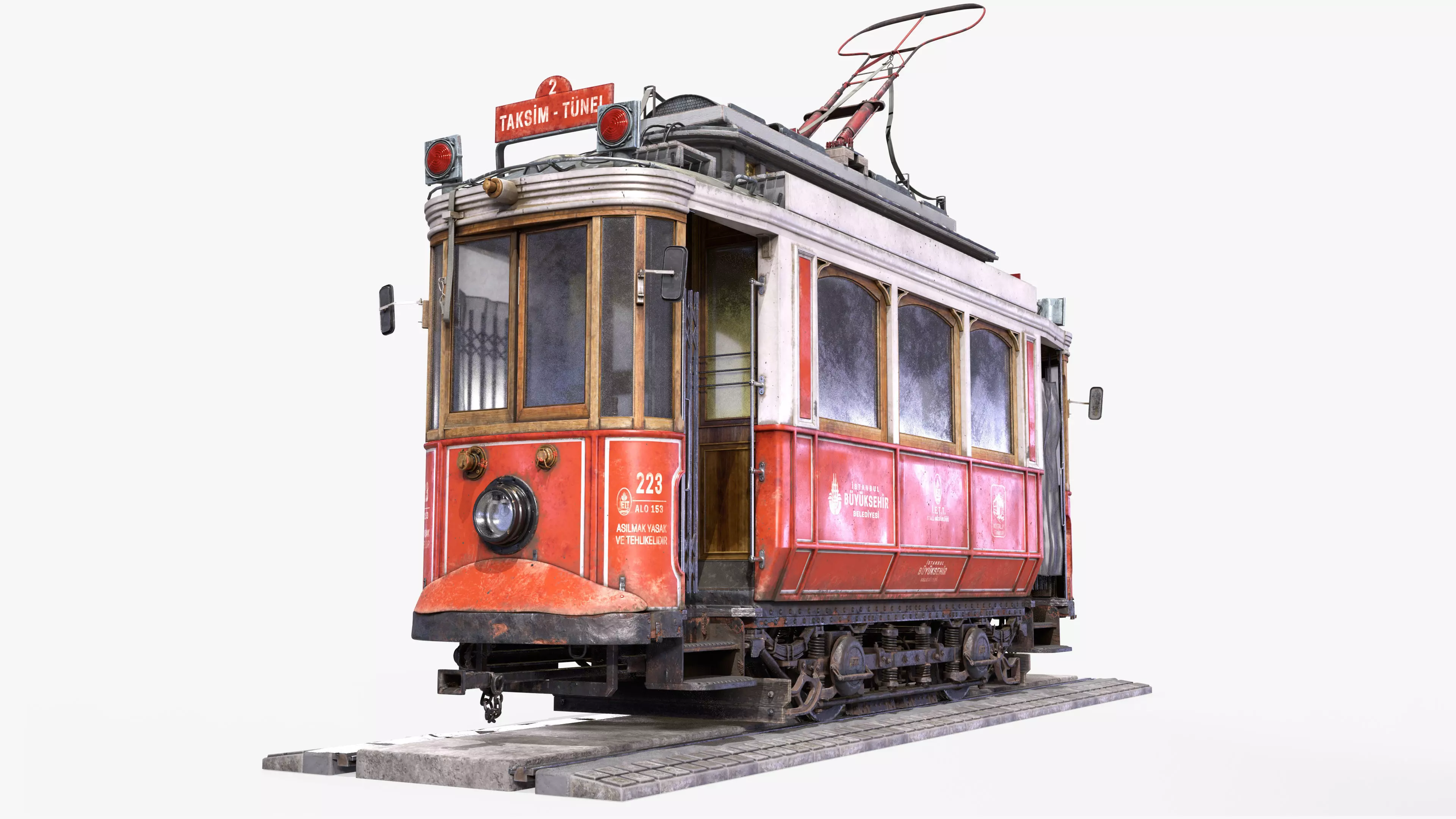 Old Tram Istanbul 3D model_0