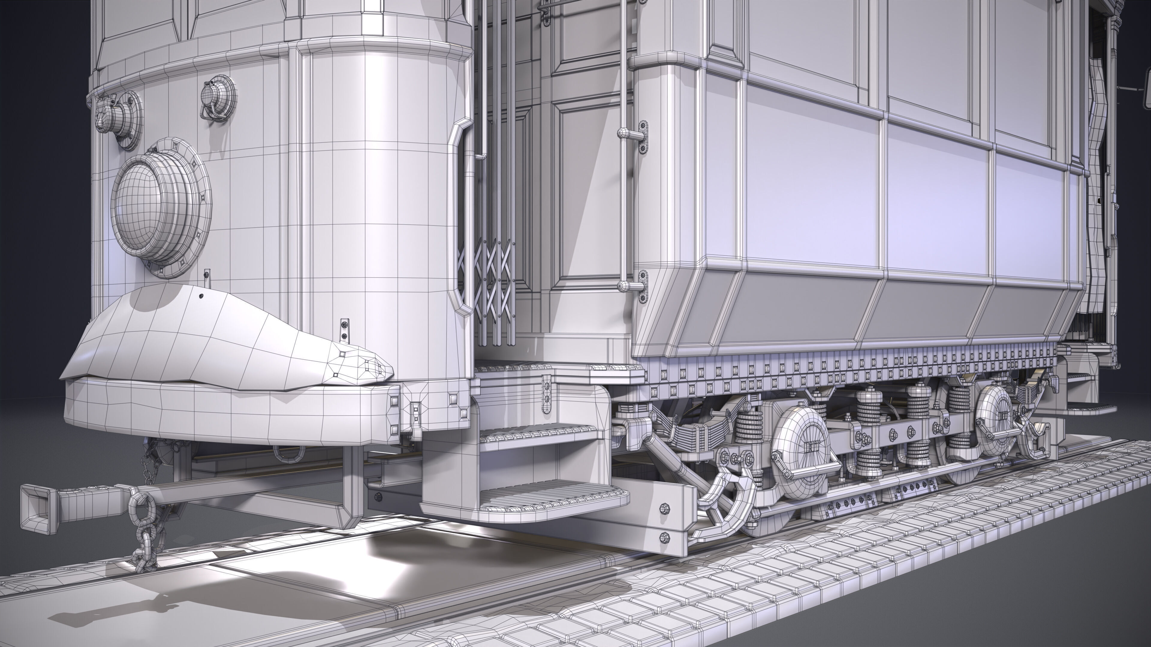 Old Tram Istanbul 3D model_12