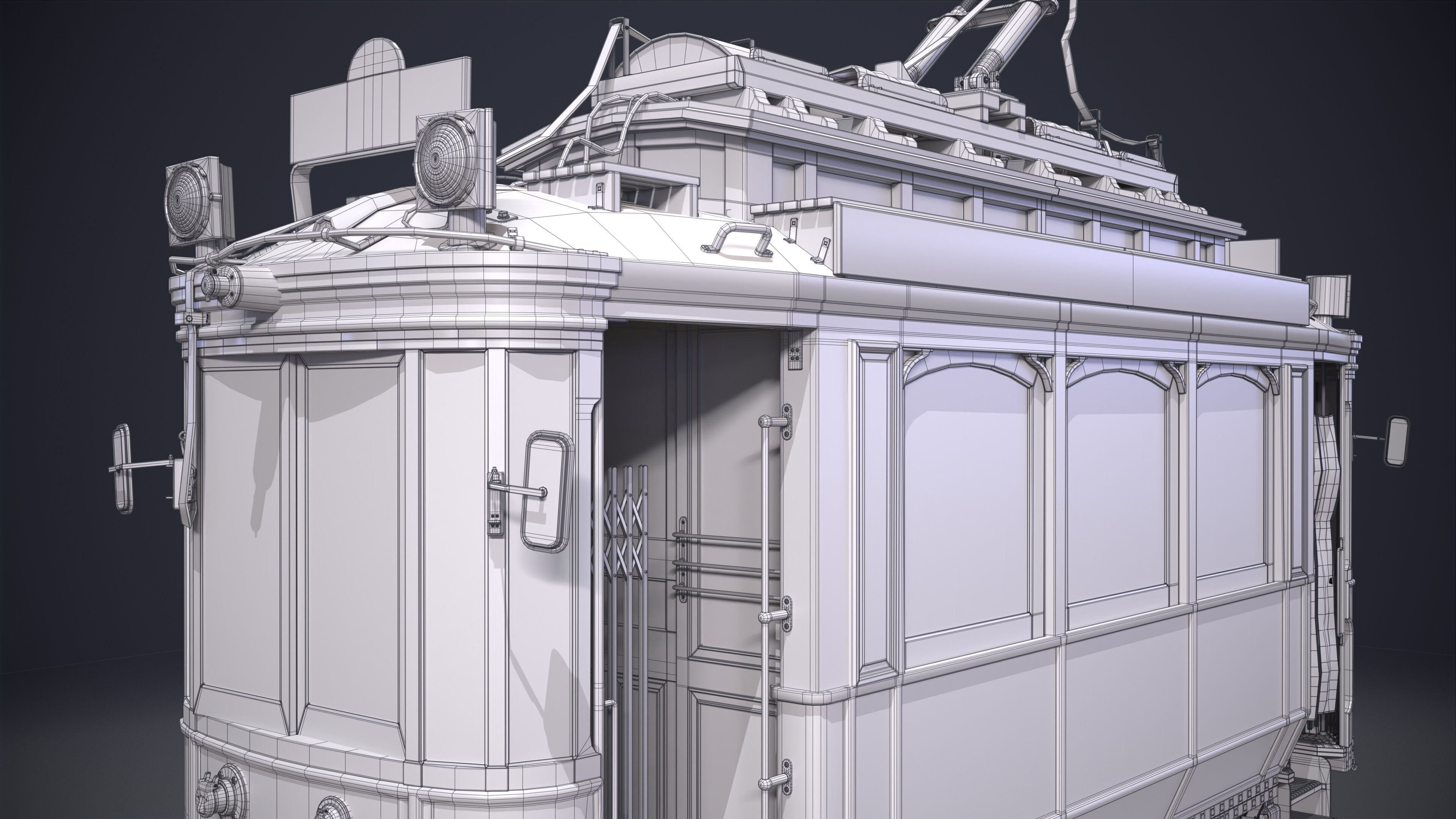 Old Tram Istanbul 3D model_13