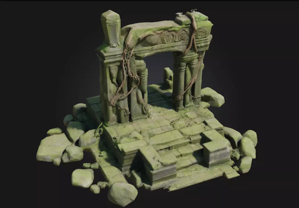 Ancient Ruins Echoes of a Forgotten Civilization 3D model_0