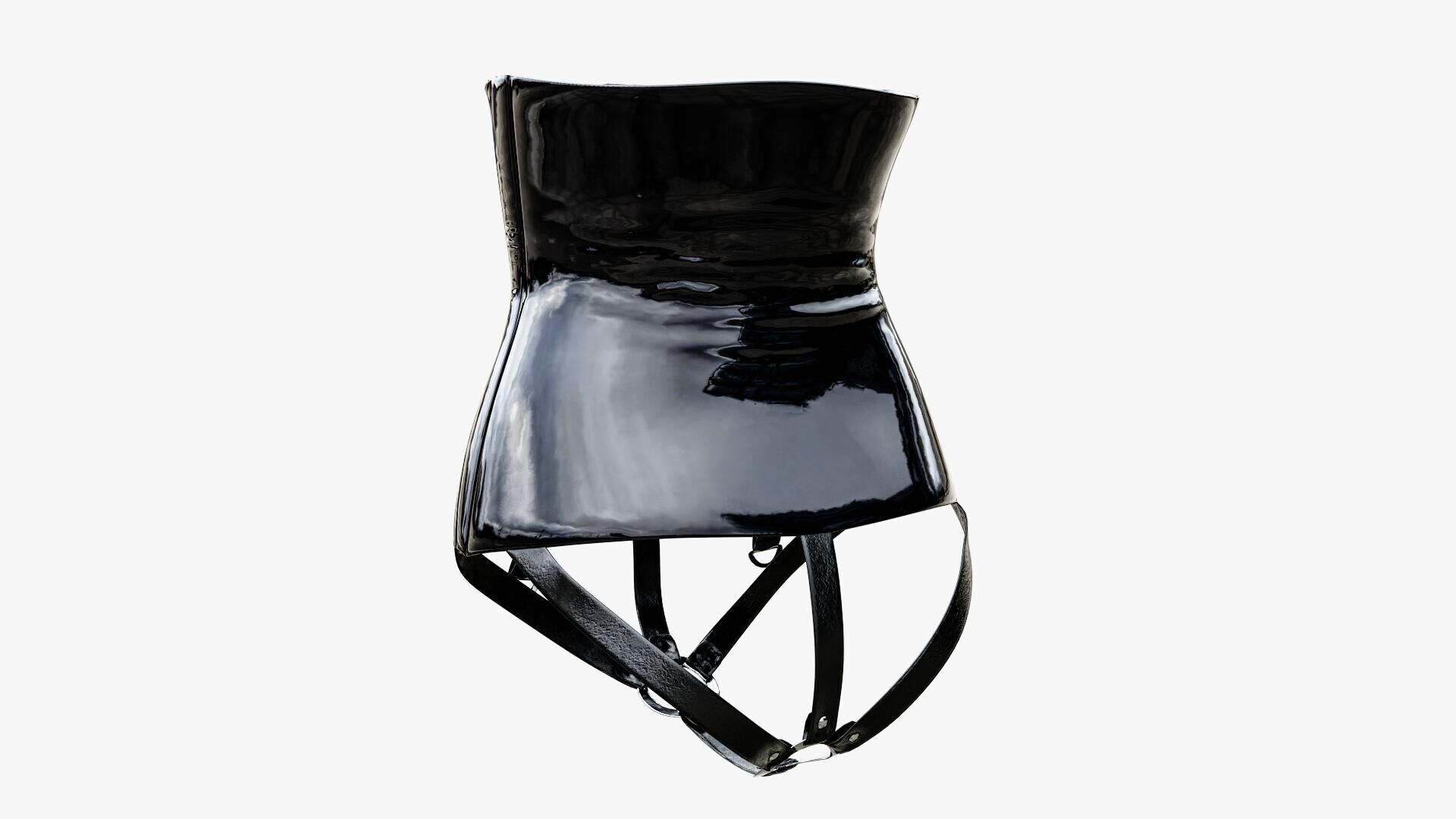 Latex Corset Low-poly 3D model_2