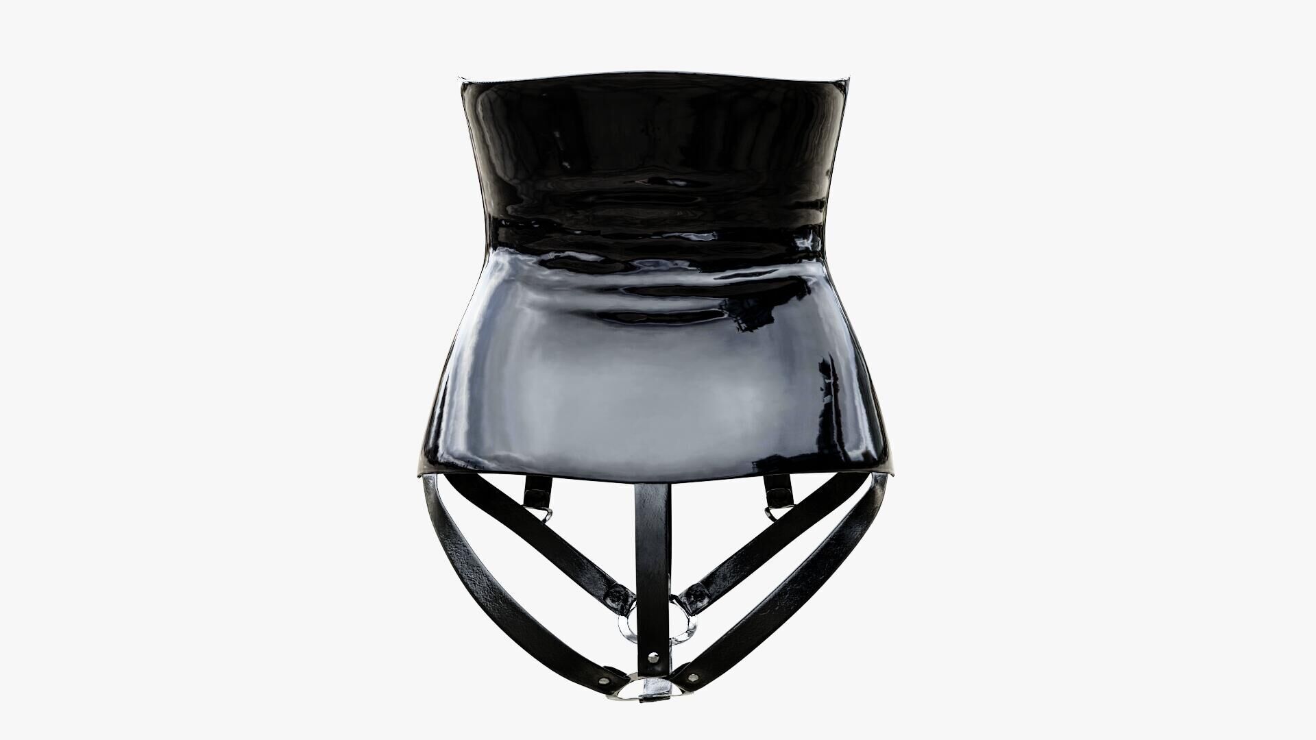 Latex Corset Low-poly 3D model_7