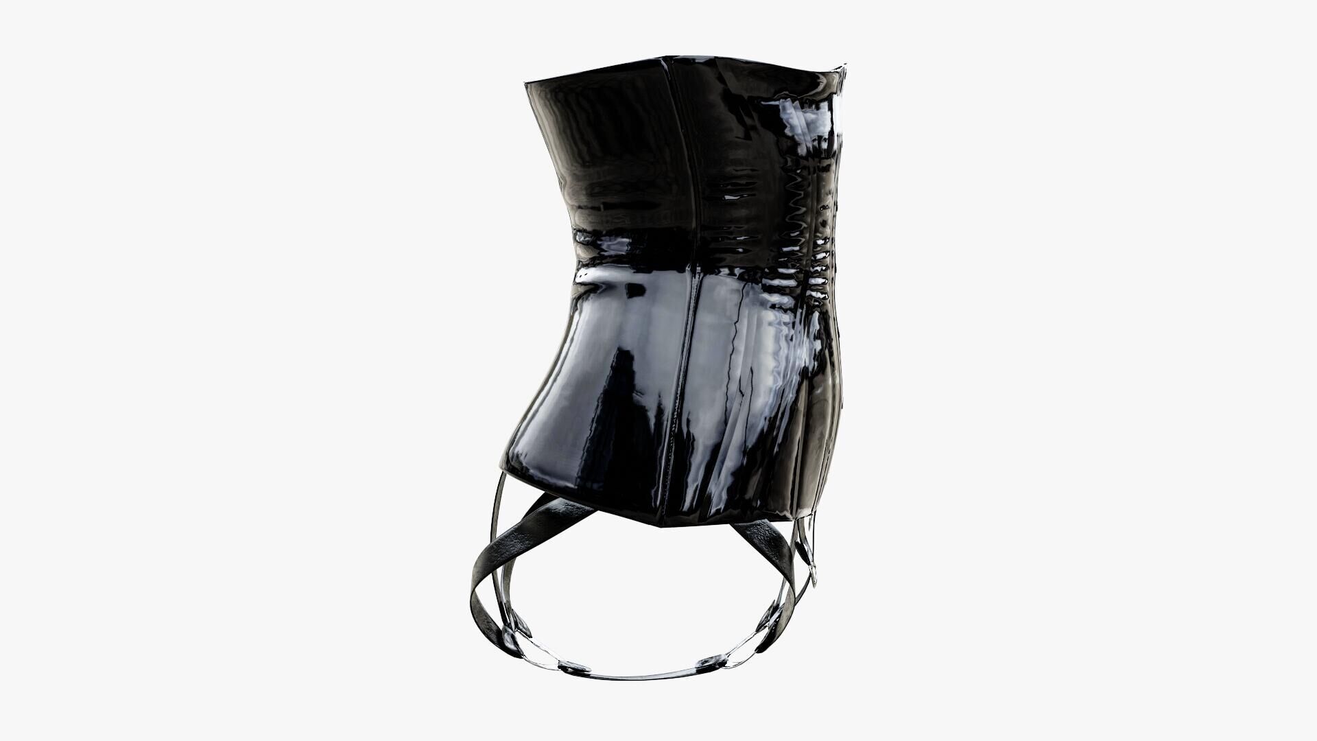 Latex Corset Low-poly 3D model_4