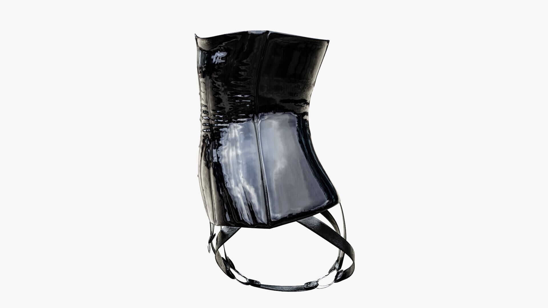 Latex Corset Low-poly 3D model_1