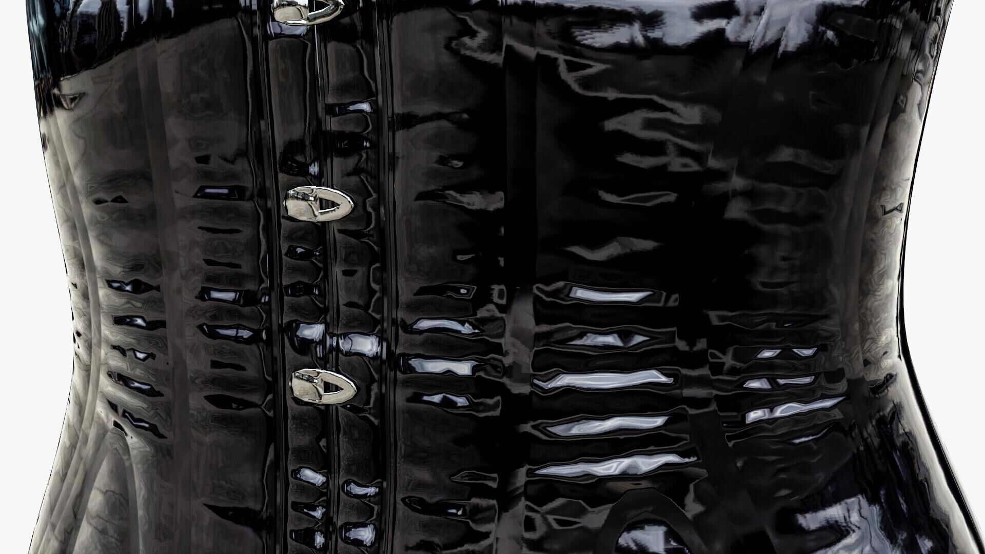 Latex Corset Low-poly 3D model_12