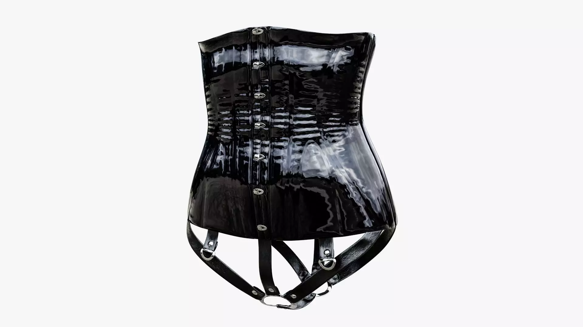 Latex Corset Low-poly 3D model_0