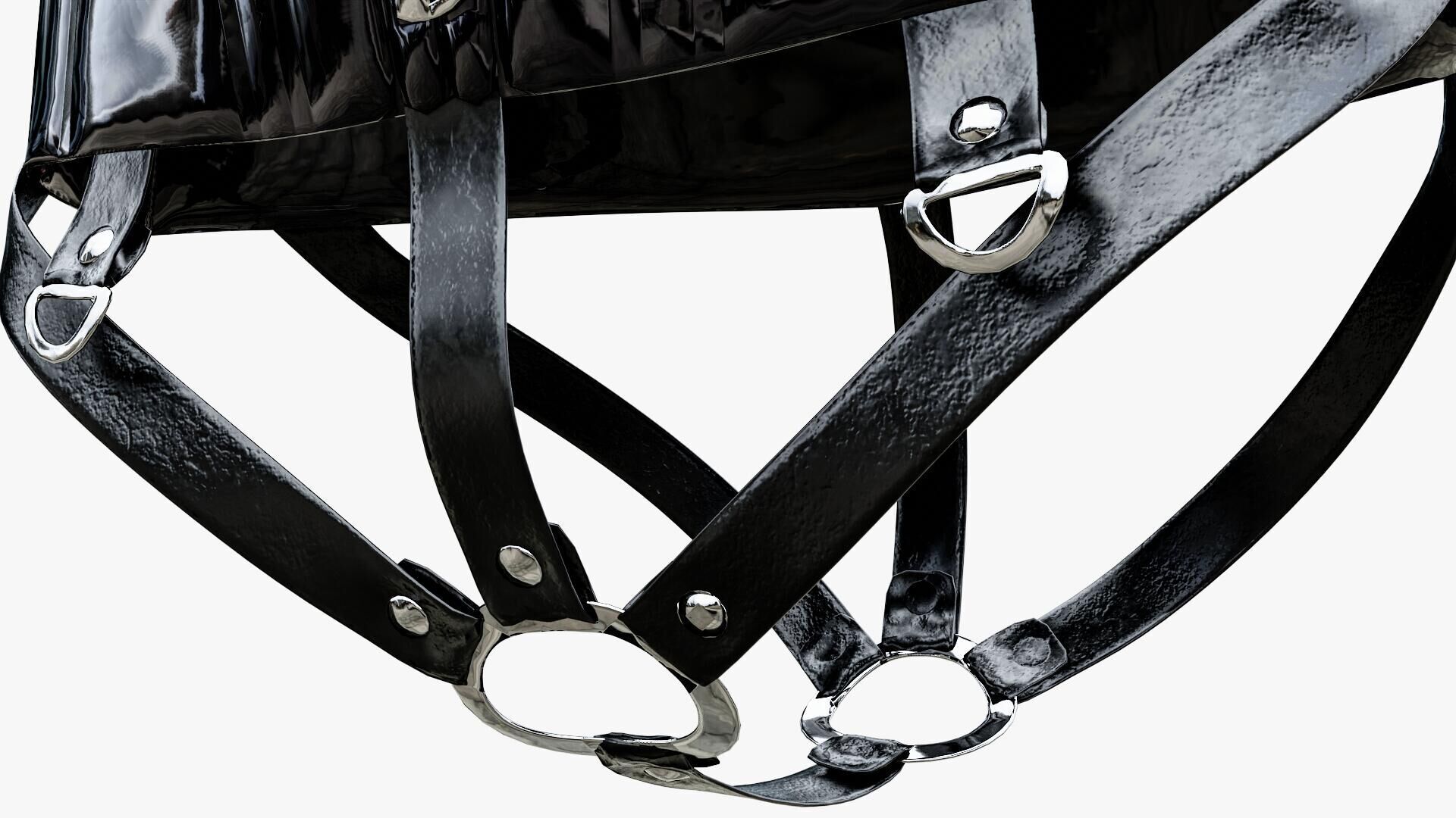 Latex Corset Low-poly 3D model_13