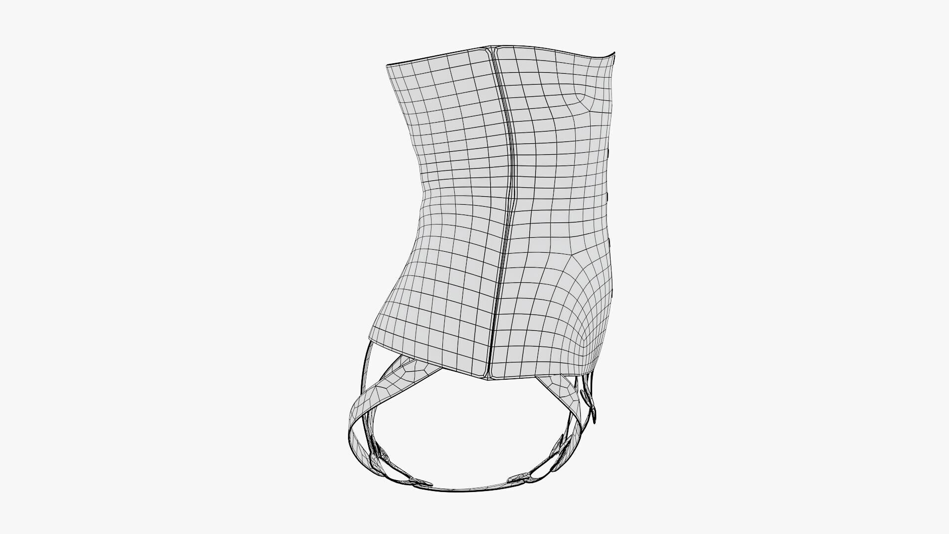 Latex Corset Low-poly 3D model_18