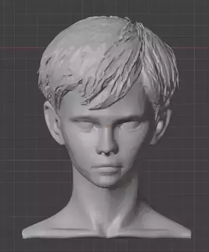 Boy head sculpt 3D print model