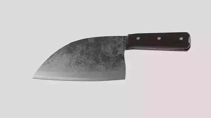 Serbian Chef Knife - Almazan Knife Corona Low-poly 3D model