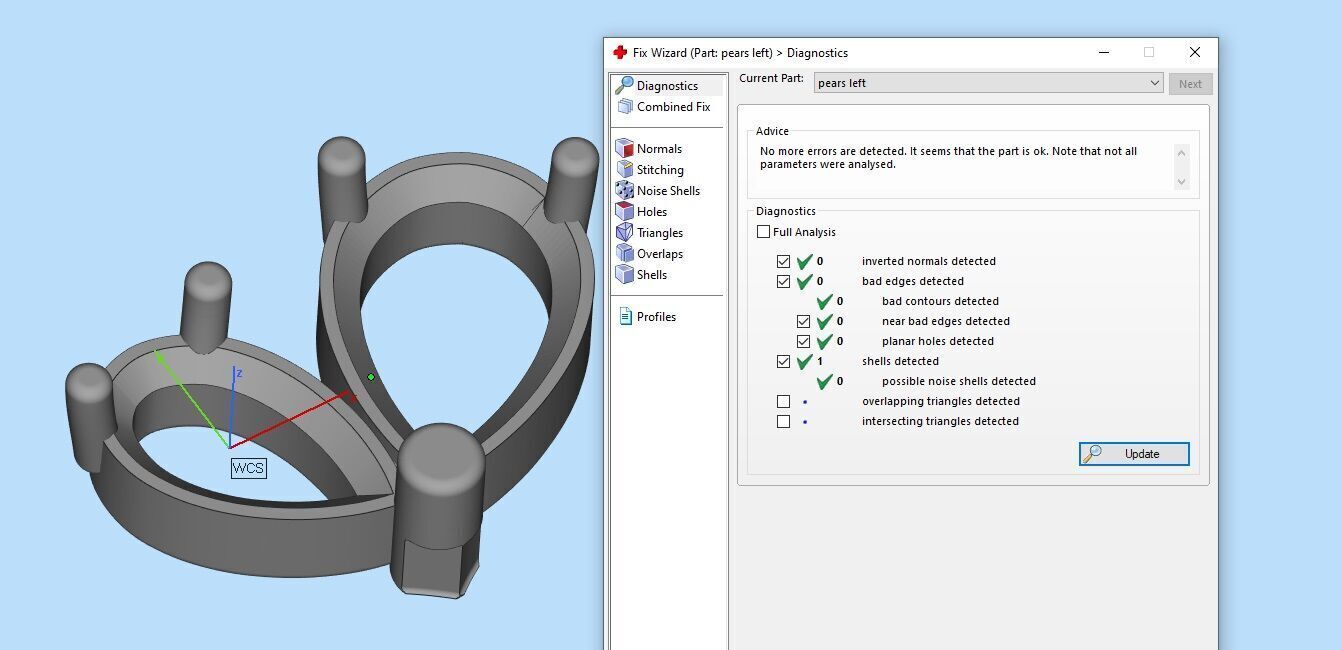 Heart Paved Earring stud With pear cutted diamond 3D print model_22