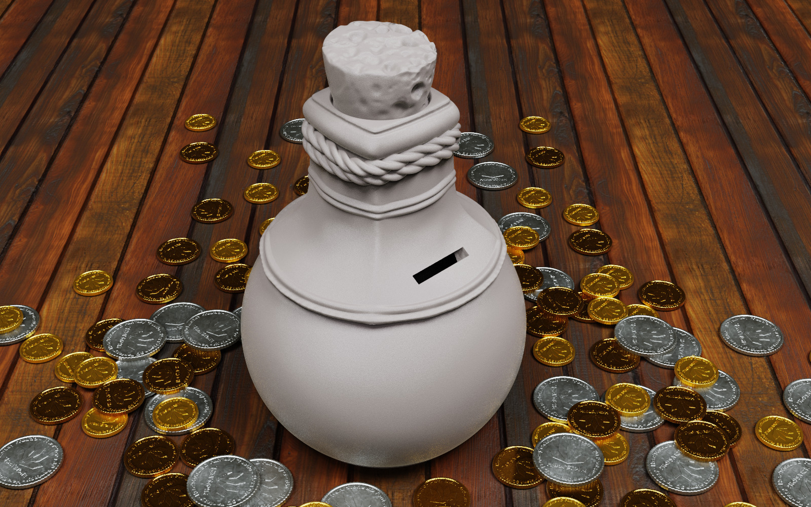 Potion 2 money box 3D print model_1