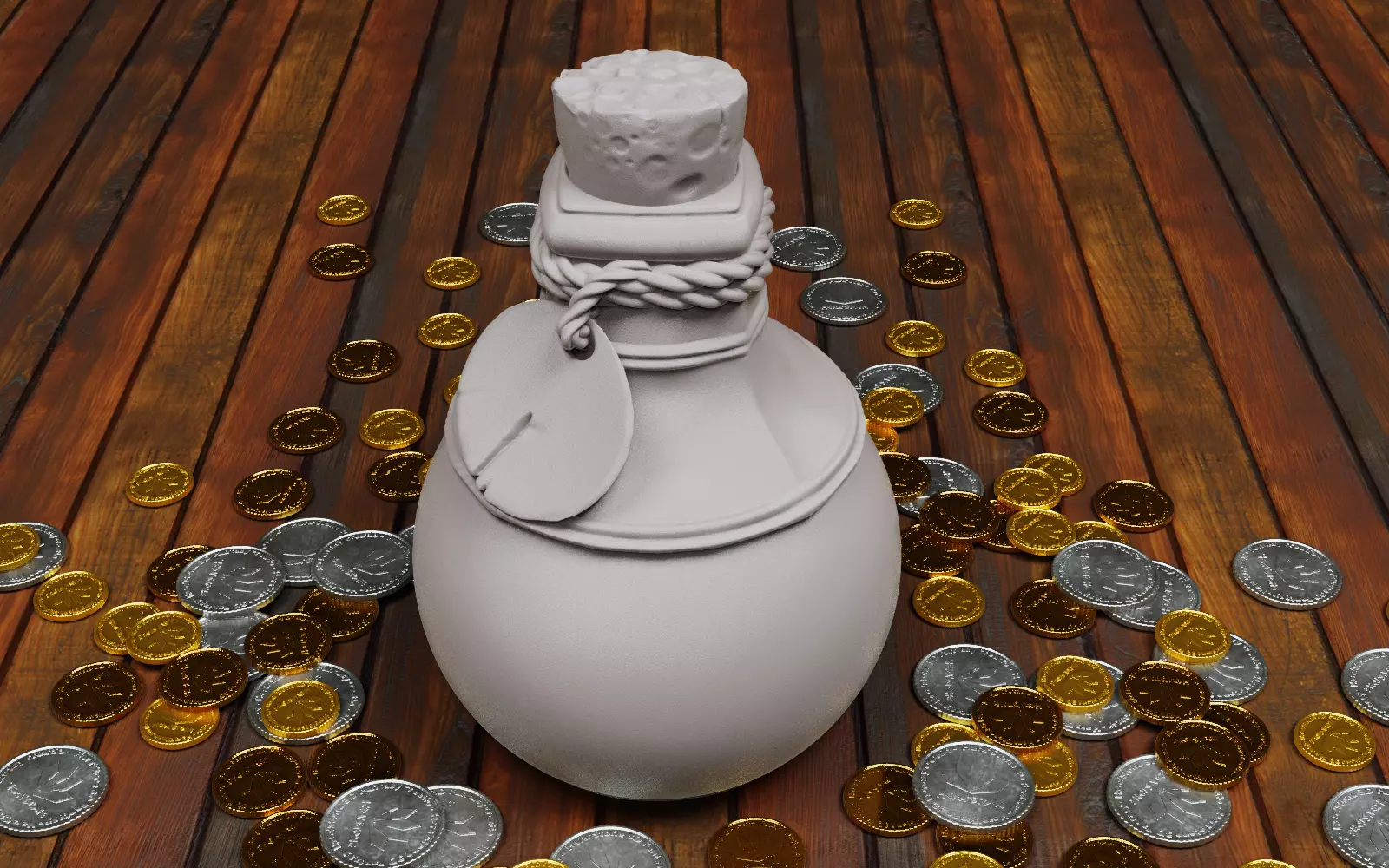 Potion 2 money box 3D print model_0