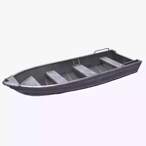 Old Metal Row Boat Low-poly PBR Low-poly 3D model