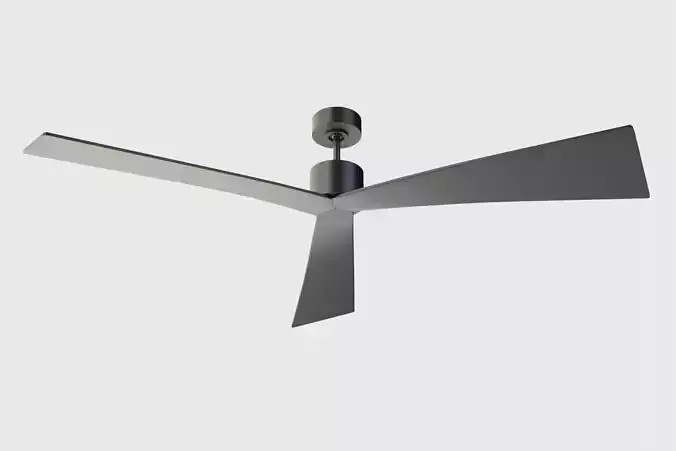 Adler Ceiling Fan Matte Black with Matte Black Blades