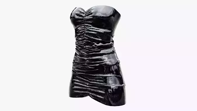 Latex Dress Low-poly 3D model