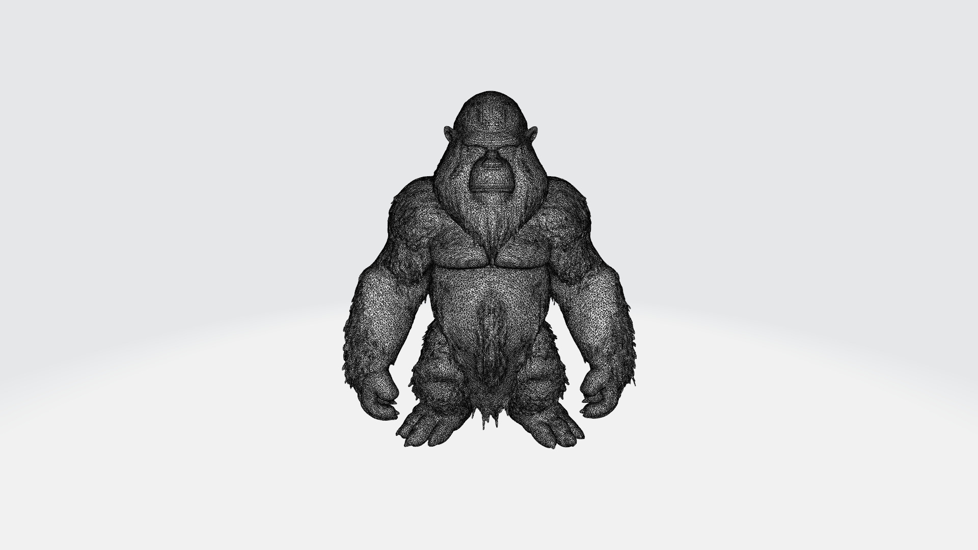 Huge Yeti Tibetian Mythology High Poly 3D model_7