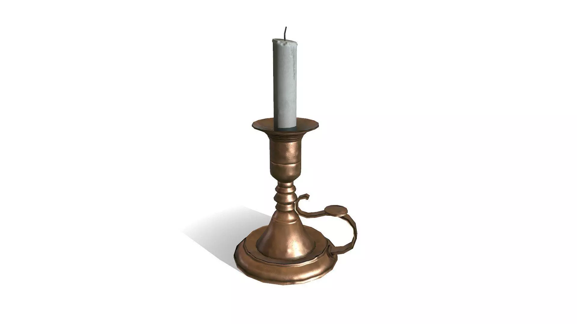 Old Candle Low-poly PBR Free low-poly 3D model